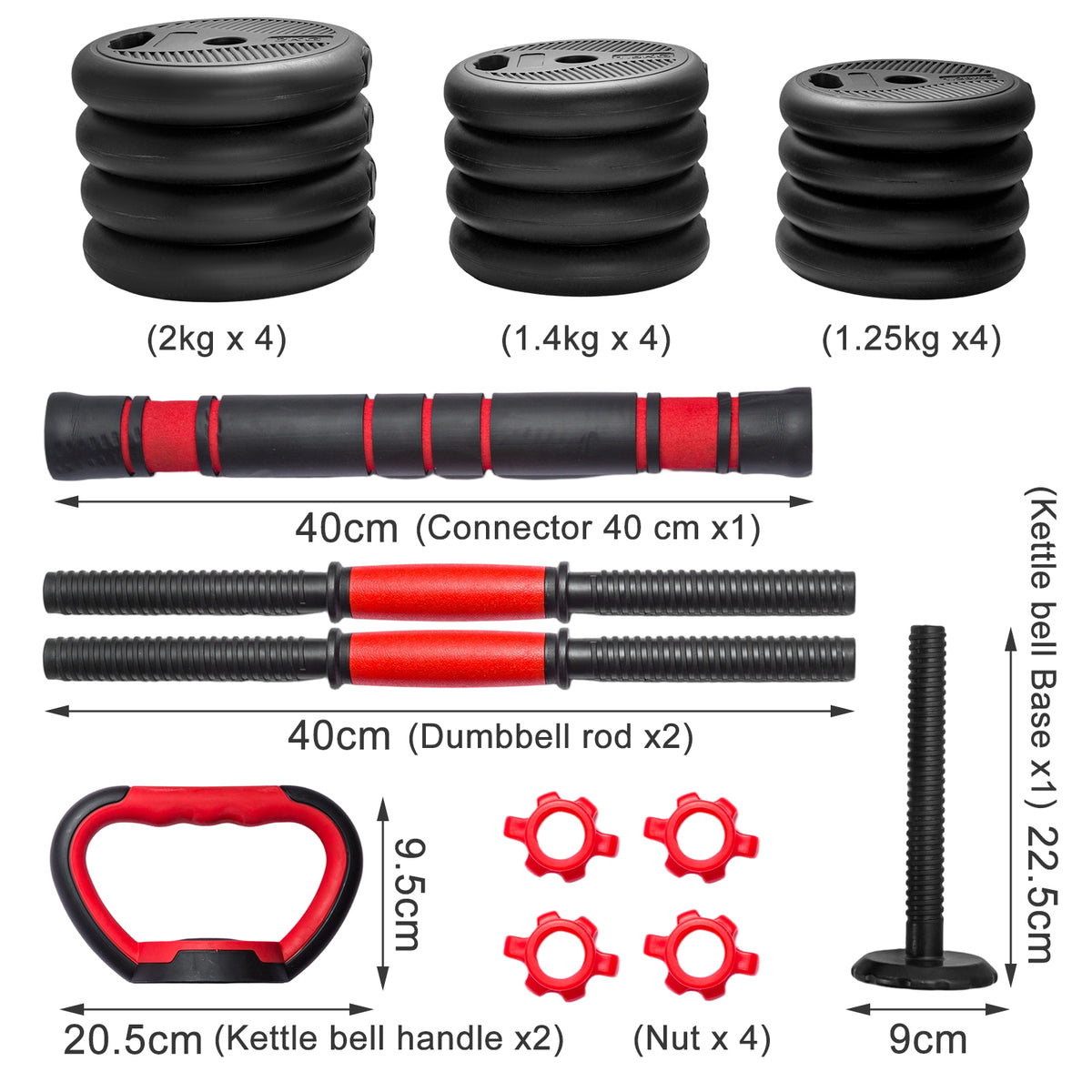 4-in-1 Verstellbares Hantelset