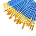 50er XXL Kinderpinsel-Set aus Echtholz – Vielseitige Rundpinsel für Schule, Hobby & Kunst (Acryl, Aquarell & Öl)