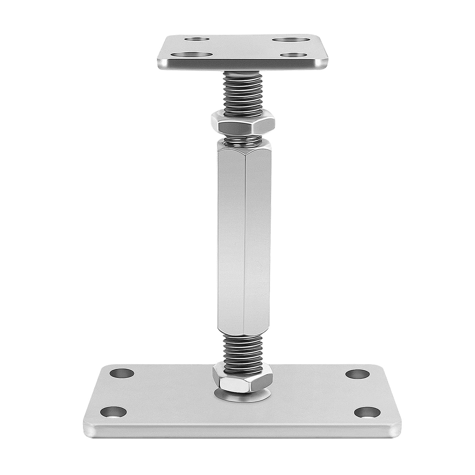 Profi Pfostenträger Höhenverstellbar (140–200 mm) – Verzinkter Stützenfuß mit massiver Bodenplatte für Holzkonstruktionen & Terrassen