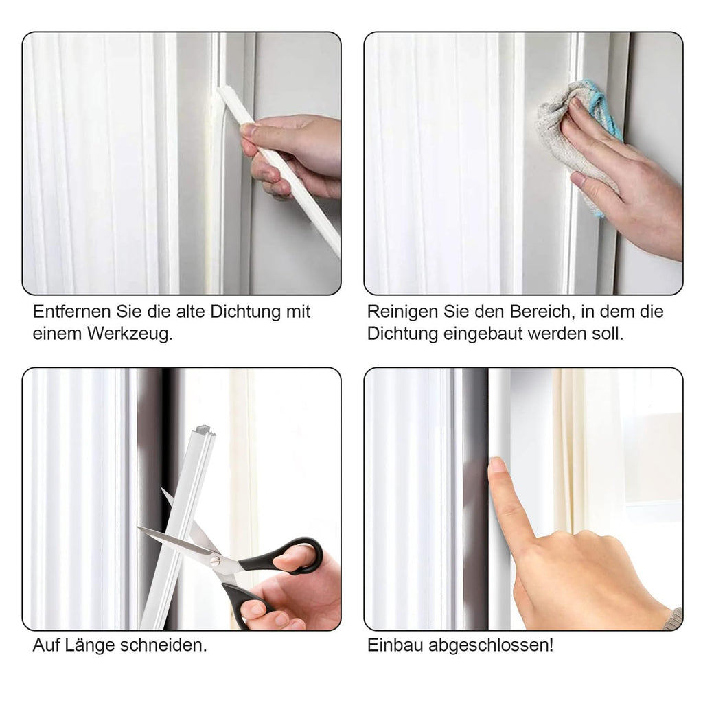 30m XXL Premium Türdichtung (Bilateral) – Profi-Zugluftstopper Set für das ganze Haus | Kälteschutz & Schalldämmung zur Heizkosten-Senkung