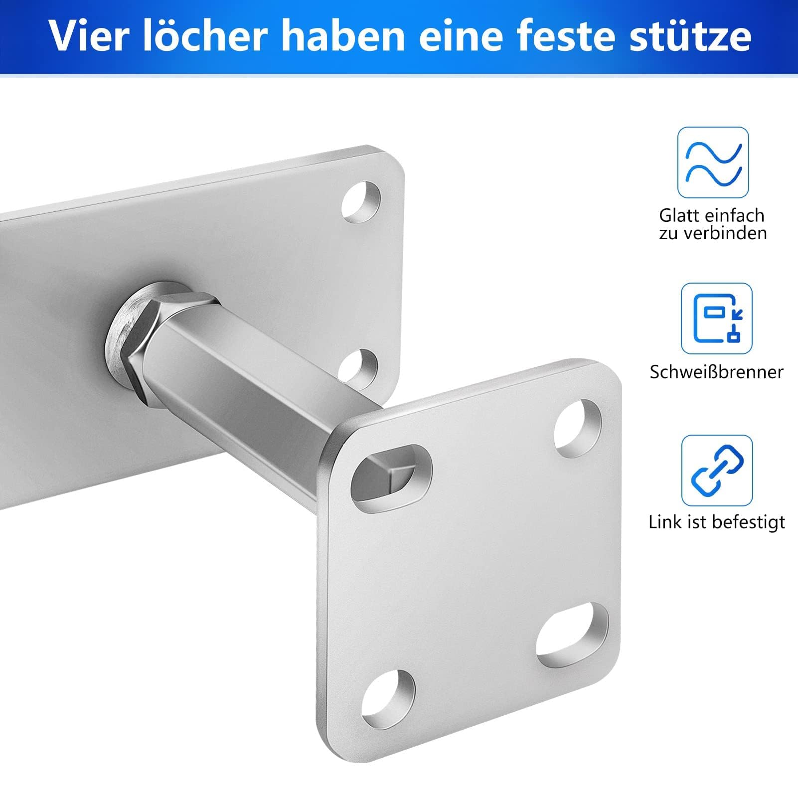 Profi Pfostenträger Höhenverstellbar (140–200 mm) – Verzinkter Stützenfuß mit massiver Bodenplatte für Holzkonstruktionen & Terrassen