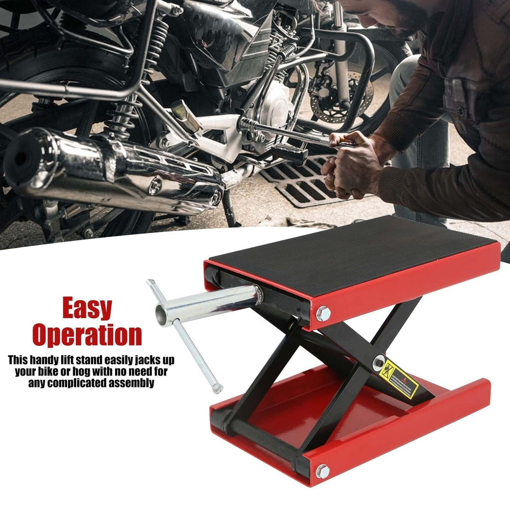 Profi Motorradheber (500 kg) – Robuste Scherenhebebühne in Signalrot für Wartung, Reparatur & Überwinterung